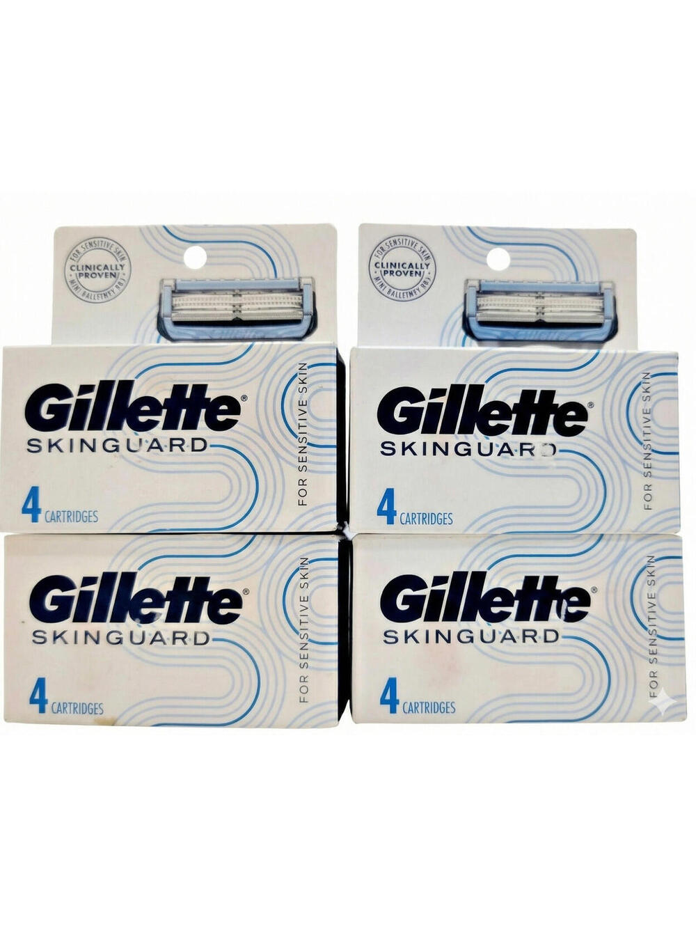 Gillette Skinguard Sensitive Razor Blade Refills 4ct Lot of 4 (16 Cartridges)